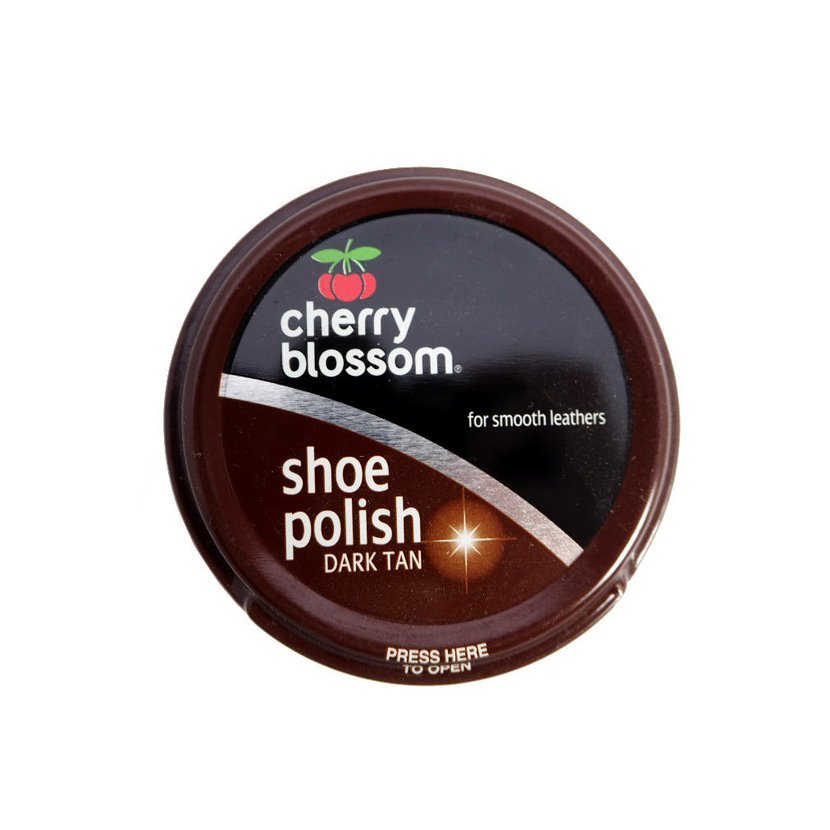 cherry blossom dark tan shoe polish